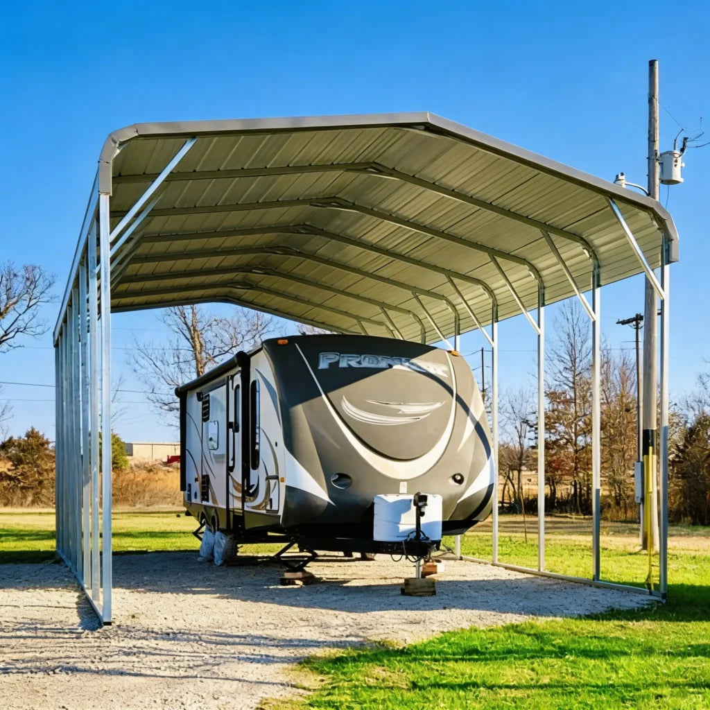 Free Bird 18x35 economical metal RV cover
