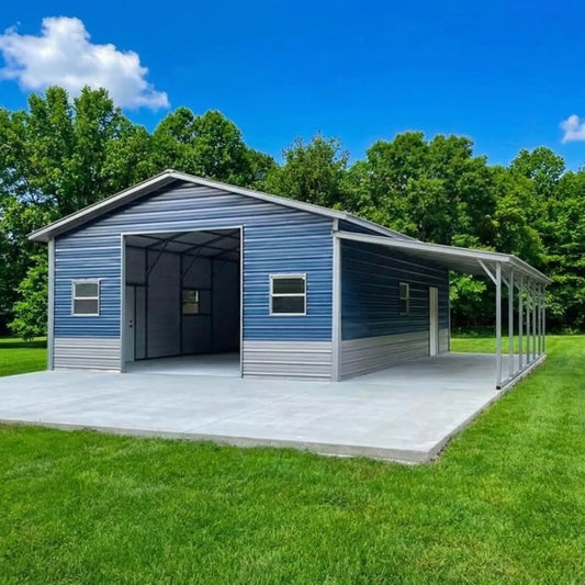 Homestead Practical 2-Door Metal Garage 24x30x9