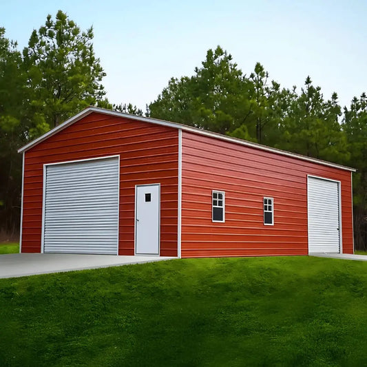 The Lift Tall-Door 2-Car Metal Garage 24'x30'x12'