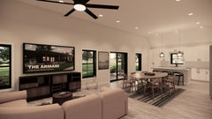 Armani barndominium covered entry