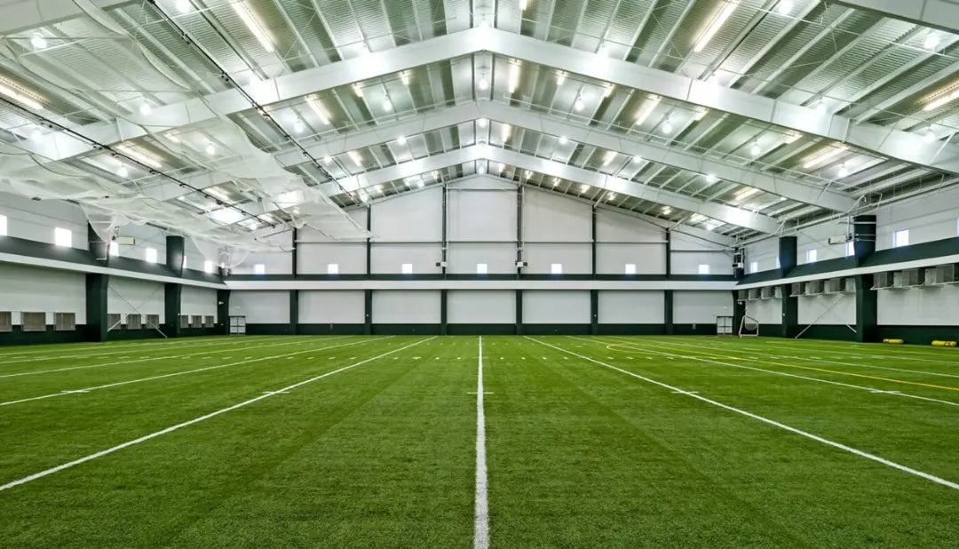 Commercial indoor football steel facility
